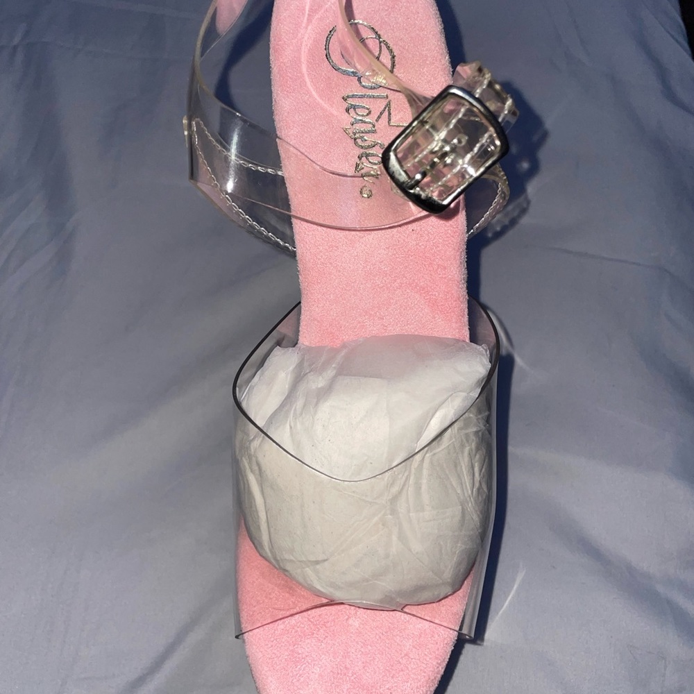 Pink flower pleaser heels - Picture 4 of 5